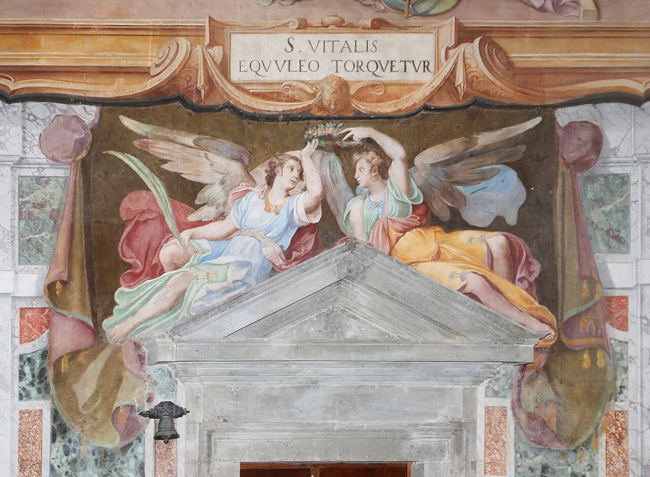 Martirio di san Vitale per stiramento con le corde - Chiesa dei SS. Vitale e Compagni Martiri In Fovea